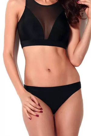 Kadın Siyah Seksi Tüllü Iç Çamaşır Takımı