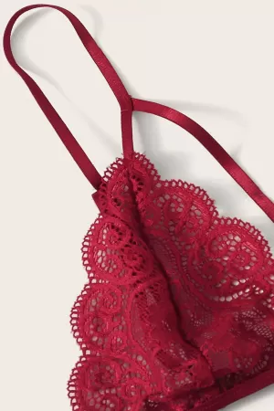 Kadın Bordo Dantel Sütyen Külot Takımı