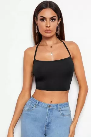 Kadın Siyah Belden Bağlamalı Şık Büstiyer