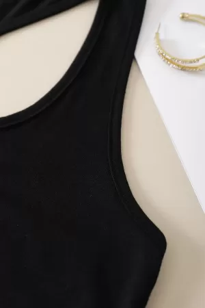 Kadın Siyah Beyaz Lastikli Çapraz Crop Toplu Şortlu Gecelik Takım