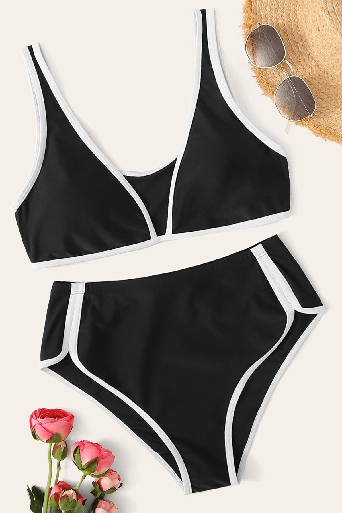 Siyah Yüksel Bel Sütyen Külot Takımı görsel 1