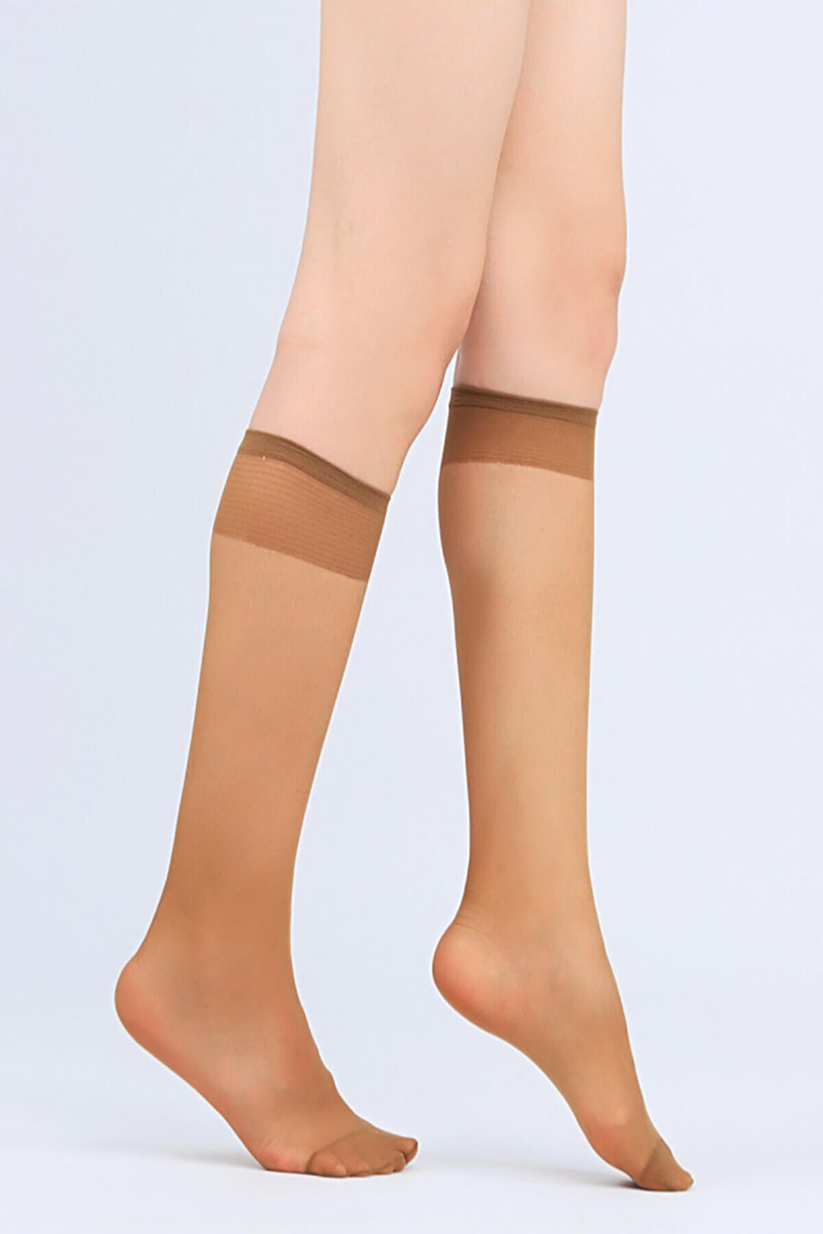 Kadın Bronz 20 Denye Dizaltı Çorap
