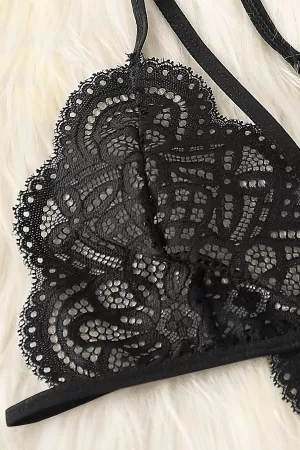Kadın Siyah Özel Seksi Sütyen Külot Takımı