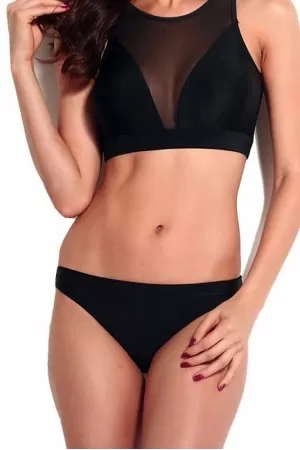 Kadın Siyah Seksi Tüllü Iç Çamaşır Takımı